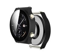 Yikamosi Custodia protettiva in vetro temperato compatibile con Huawei Watch GT2 Pro,Copertura completa,HD,Ultra Sottile Leggera PC Cover di Protezione per Huawei Watch GT2 Pro,Nero