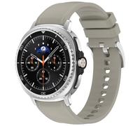 Yikamosi Sgancio rapido pelle e Silicone Chiusura in acciaio inossidabile Cinturino di Ricambio per Donne e Uomini Compatibile con Samsung Galaxy Watch 8(40MM/44MM)/Watch 8 Classic,Grigio