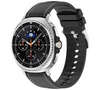 Yikamosi Sgancio rapido pelle e Silicone Chiusura in acciaio inossidabile Cinturino di Ricambio per Donne e Uomini Compatibile con Samsung Galaxy Watch 8(40MM/44MM)/Watch 8 Classic,Nero