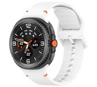 Yikamosi Sgancio Rapido Silicone Chiusura in TPU Cinturino di Ricambio per Donne e Uomini Compatibile con Samsung Galaxy Watch 8 (40MM/44MM)/8 Classic,Piccolo-Bianco