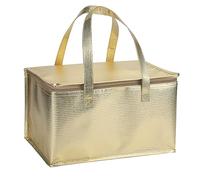 YIKANGHENG Sacchetti per la consegna della pizza, 37,5 x 24,8 x 21,6 cm, 3 strati in tessuto non tessuto e cotone isolante termico per mantenere caldo e freddo (oro)