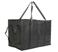 YIKANGHENG Sacchetti spessi per la consegna della pizza, 58 x 38 x 35 cm, 2 strati in tessuto non tessuto e cotone a isolamento termico per mantenere caldo e freddo (nero)