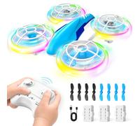 YIKANWEN Drone per Bambini, Mini Drone con Telecomando da 6 7 8 9 10+ Anni, Ragazzi, RC Aereo Giocattolo con Luci LED e Batterie, Adatto per Uso Interno ed Esterno