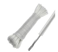 YIKAOMAI®Filo per bucato con anima in acciaio, per esterni, resistente, extra forte, con una portata di 120 kg, antiruggine e impermeabile, per giardino (4mm-30m, trasparente)