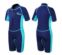 Yikayin Muta Corta per Bambini, Muta di 2 mm in Neoprene Premium per Ragazzi e Ragazze, Costume Termico con Cerniera Frontale per Lezioni di Nuoto Surf Snorkeling Immersioni SUP