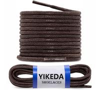 YIKEDA Lacci rotondi in cotone cerato, lunghezza da 60 cm a 140 cm, diametro 2,5 mm, perfetti per scarpe Oxford, derby, brogue e altre scarpe eleganti, Marrone, 100cm-Pack of 1 Pair