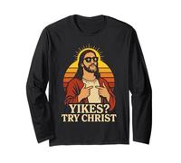 Yikes? Prova Cristo Cool Gesù Meme Divertente Christian Maglia a Manica