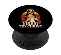 Yikes? Prova Cristo Cool Gesù Meme Divertente Christian PopSockets PopGrip Adesivo