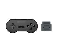 YIKESHU 8Bitdo Colore nero di SN30 Retro Controller con ricevitore per Super Nintendo originale (set nero)