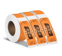YIKIADA 3 Rotoli Etichette Adesive Termiche Autoadesive 12 X 40 mm Arancioni Adesivi Rimovibili Stampabili Impermeabili per Casa Scuola Ufficio 480 pezzi