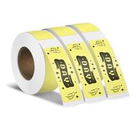 YIKIADA 3 Rotoli Etichette Adesive Termiche Autoadesive 12 X 40 mm Gialli Adesivi Rimovibili Stampabili Impermeabili per Casa Scuola Ufficio 480 pezzi