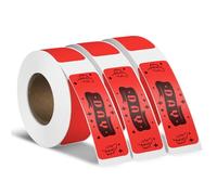 YIKIADA 3 Rotoli Etichette Adesive Termiche Autoadesive 12 X 40 mm Rossi Adesivi Rimovibili Stampabili Impermeabili per Casa Scuola Ufficio 480 pezzi