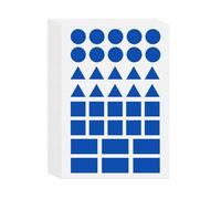 YIKIADA Blu Bollini Adesivi Colorati Geometrica per Bambini - Triangolo, Cerchio, Quadrato, Rettangolo, Piccole Etichette Adesivi Impermeabili, 360Pezzi