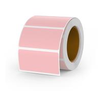 YIKIADA Etichetta termica rosa vinile 25 x 50 mm rotolo rettangolare autoadesivo indirizzo adesivo impermeabile per nome codice a barre QR code fai da te 500 pezzi