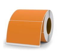 YIKIADA Etichette arancioni 76 × 50 mm, rettangolari, rotolo da 500 pezzi | Etichette autoadesive, impermeabili, resistenti ai graffi, rimovibili senza lasciare residui, su rotolo, per barattoli