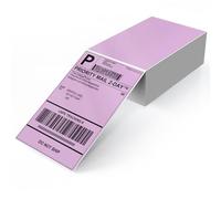 YIKIADA Etichette per spedizioni viola 4 × 6 pollici vinile autoadesive termiche impermeabili perforate termiche dirette etichette per ufficio magazzino nome indirizzo 250 pezzi