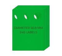 YIKIADA Etichette rotonde stampabili verde fluo, 63,5 mm, autoadesive, in vinile, per indirizzi, rimovibili, 9 per foglio, decalcomanie per spedizione di stampanti laser a getto d'inchiostro, 20 fogli