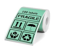 YIKIADA Etichette termiche 50 × 80 mm, compatibili con M110/M220/T50M, in vinile, autoadesive, 100 pezzi, verde
