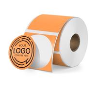 YIKIADA Etichette termiche arancioni, 30 mm, in vinile, impermeabili, autoadesive, rotonde, compatibili con M110/M220, confezione da 300
