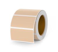 YIKIADA Etichette termiche dirette marroni in vinile, 2,5 x 5,1 cm, autoadesive, rettangolari, rotolo di adesivi, impermeabili, decalcomanie per stampante, targhette con nome, per codice QR, fai da te