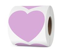 YIKIADA Etichette termiche in vinile 76 mm cuore autoadesive rotolo regalo impermeabile stampante termica etichette per logo a barre matrimonio anniversario San Valentino 500 pezzi