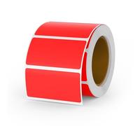 YIKIADA Etichette termiche in vinile rosso, 25 × 50 mm, autoadesive, rettangolari, impermeabili, per stampante, etichette con nome, per codice QR, indirizzi fai da te, ufficio, confezione da 500
