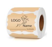 YIKIADA Etichette Termiche Khaki 50 X 76 MM Vinile Autoadesivo Rotolo Etichetta Indirizzo Regalo adesive Impermeabile Stampante Labels San Valentino per Matrimonio Anniversario Logo 500 pz.