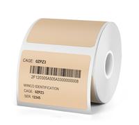 YIKIADA Etichette termiche marroni, 30 × 40 mm, in vinile, autoadesive, rettangolari, impermeabili, compatibili con M110/M220, 300 pezzi