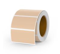 YIKIADA Etichette termiche marroni dirette in vinile, 2,5 x 5,1 cm, autoadesive, rettangolari, impermeabili, per stampante, etichette con nome, per codice QR, indirizzi fai da te, ufficio, 500 pezzi