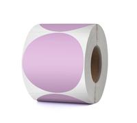 YIKIADA Etichette Termiche Rotonde Autoadesive 76 mm Vinile Viola Adesivi Colori Pois Rimovibili per Stampabili Indirizzi Impermeabili logo Codice a Barre QR inventario 500 pezzi per Rotolo