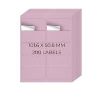 YIKIADA Etichette universali in vinile, 50,8 × 101,6 mm, autoadesive, rimovibili, stampabili, per stampanti a getto d'inchiostro e laser, 200 pezzi