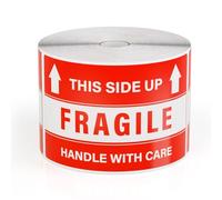 YIKIADA This Side Up Stickers 12,7 x 7,6 cm Fragile Shipping Labels Handle with Care etichette per imballaggio 500 etichette adesive per rotolo