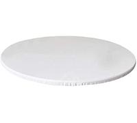 Yikko Tablecloth rotondo non slip - 120 cm lavabile in poliestere impermeabile per la casa, le feste, la cena delle vacanze, il ristorante (bianco, 120 cm)