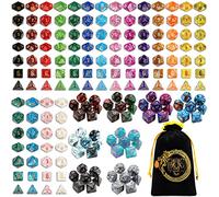 YILAIDA Dadi Poliedrici 182PCS - 26 Colori Doppio DND per Giochi di Ruolo, RPG, MTG, Giochi Da Tavolo - D4, D8, D10(00-90 e 0-9), D12, D20