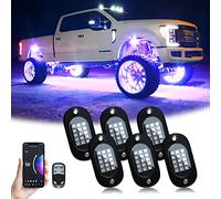 YiLaie Luci a LED RGB, 90 luci a LED con app telefono/telecomando, timer e modalità musica, luce sotterranea impermeabile per Jeep ATV RZR UTV SUV fuoristrada moto (6 Pcs)