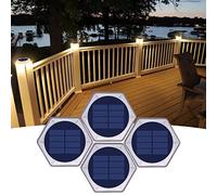YiLaie Luci Solari Giardino Esterno,Lampade del ponte IP68 Impermeabile Auto On/Off da terra Per scale marciapiedi passaggi cortili e pavimenti (4 Pack)