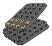 YILANJIN 2 Pezzi Stampo Muffin, Rotondo Teglia Antiaderente per Muffin, Stampo per 24 Muffin Piccoli, Mini Carbonio Stampi per Muffin, Teglia Muffin per Torte, Antipasti, Cupcake, Brownies (Grigio)