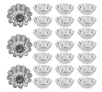 YILANJIN 25 Pezzi Pirottini in Acciaio Inox, Antiaderenti Forme per Crostatine, Forniture di Cottura, Stampi per Crostatine all'Uovo, Moldes de Hornear Antiadherentes