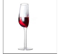 YILANJIN Mezzo Bicchiere Di Vino, Bicchieri da Vino Mezzo Bicchiere, Tazze Da Champagne In Vetro Trasparente, Divertente Bicchiere Da Vino Tagliato A Metà, Ideale per Gli Amanti del Vino - 140ML
