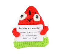 YILANJIN Mini Regali All'uncinetto Anguria, 1 Pezzi Supporto Emotivo Fatto a Mano per Regali, Divertente Regalo per Donne, Divertente Regalo di Compleanno per Donne, Amiche, Uomini (20g, Rosso)
