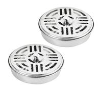 YILANJIN Porta Bobina di Zanzara,Porta Zampironi con Coperchio 2 Pezzi, Porta Bobina Repellente, Porta Zampirone Portatile Acciaio Inox,Porta Incenso Anti Zanzara per Casa Campeggio Viaggi