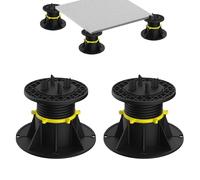 Yilceemy 2 pezzi cuscinetti universali e cuscinetti a piastra, cuscinetti a palo regolabili in altezza, per legno, pietra, uso esterno (7-11 cm)