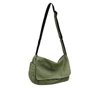 YILCER Borsa a tracolla in tela per le donne ragazze, borse a tracolla in tela estetica borsa a tracolla Hobo Tote Bag per viaggi scolastici casual quotidiano, Verde militare