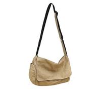 YILCER Borsa a tracolla in tela per le donne ragazze, borse a tracolla in tela estetica borsa a tracolla Hobo Tote Bag per viaggi scolastici casual quotidiano, cachi