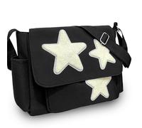 YILCER Messenger Bag Crossbody, Borsa Donna, Nero-Large-Nylon, Medium