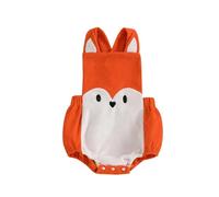 YILEEGOO My First Halloween Baby Girl Boy Outfit Neonato Zucca Fantasma Bolla Pagliaccetto Velluto Complessivo Neonato Tutina Carino Halloween Vestiti, Volpe arancione, 6 mesi