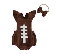 YILEEGOO My First Halloween Baby Girl Boy Outfit Neonato Zucca Fantasma Bolla Pagliaccetto Velluto Complessivo Neonato Tutina Carino Halloween Vestiti, Caffè Rugby, 0-3 Months