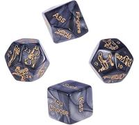 yilemeiyile dadi š-é-xy Divertenti: 4 dadi š-é-xy Games Verdi, Giocattoli Di Decompressione, Accessori Per Feste, Giochi Luminosi, Umorismo, Giocattoli, Regali Per Uomini E Donne 6X6J2F9