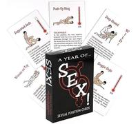 yilemeiyile Un mazzo di carte da gioco pọkèr con le posizioni del kama sutra ṣëxy- Gioco da Tavolo per Adulti - Regalo per la Coppia. D26-P35