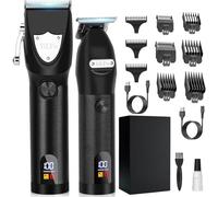 YiLFo Tagliacapelli Uomo Professionale, Portatile Rasoio Elettrico Barba, Macchinetta per Capelli, Cordless Regolabarba Uomo, USB Ricaricabile Trimmer Barba Kit con Display LCD 9 Pettini Guida